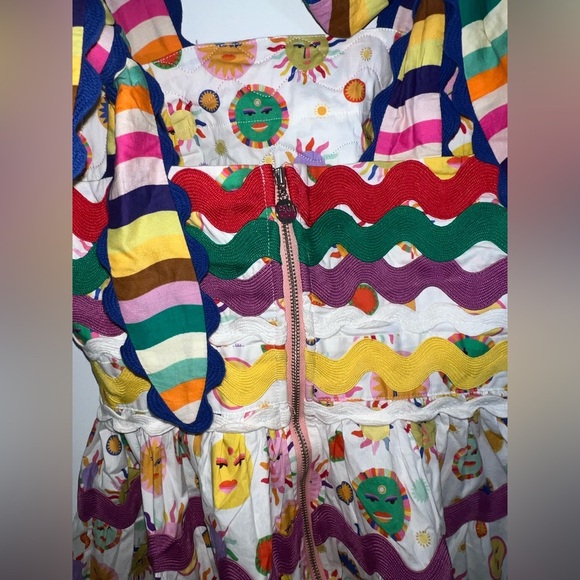 CeliaB Suhail Dress Sun Moon Print Astronomy Kitschy Whimsical Colorful dress xs - Picture 13 of 14